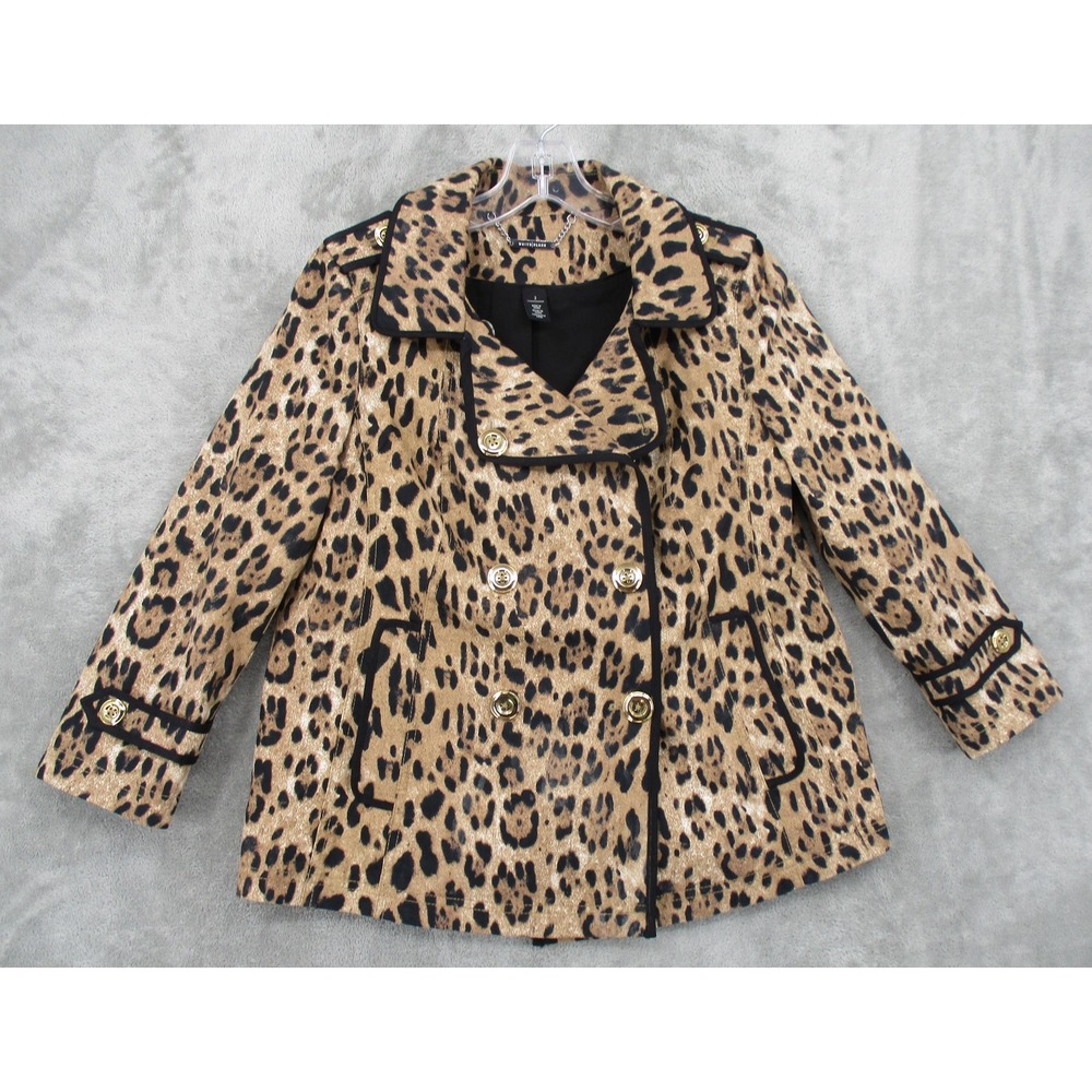 White House Black Market Jacket 2 Leopard Print Double Breasted Animal Print